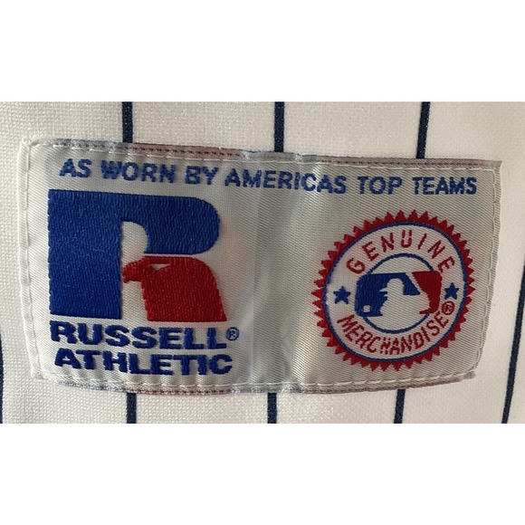 VINTAGE RUSSEL ATHLETIC ROBIN VENTURA NEW YORK YANKEES STITCHED JERSEY SIZE L - Picture 7 of 8